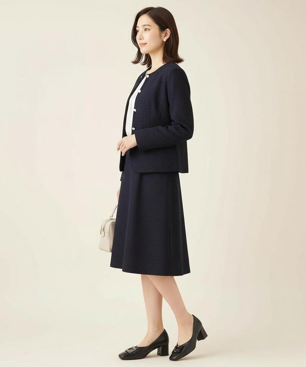 Pointer 日本製 バックルモチーフスクエアトゥパンプス 