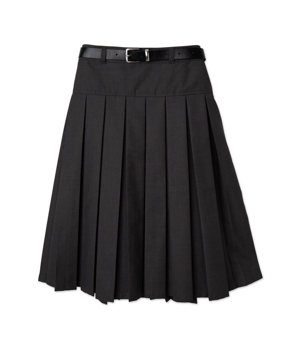 WEGO ベルト付プリーツミドルスカート 