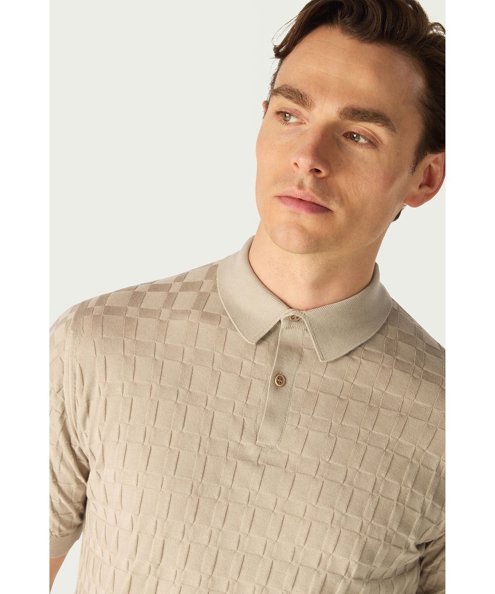 DAKS John Smedley for DAKS ハウスチェックポロシャツ 