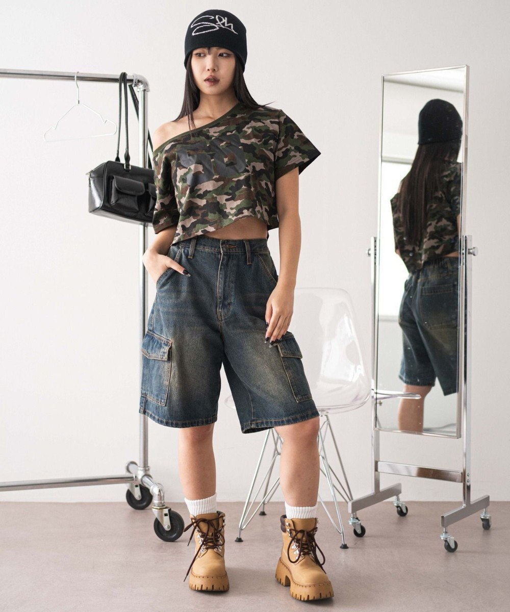 WEGO 2WAYオフショルショートT 