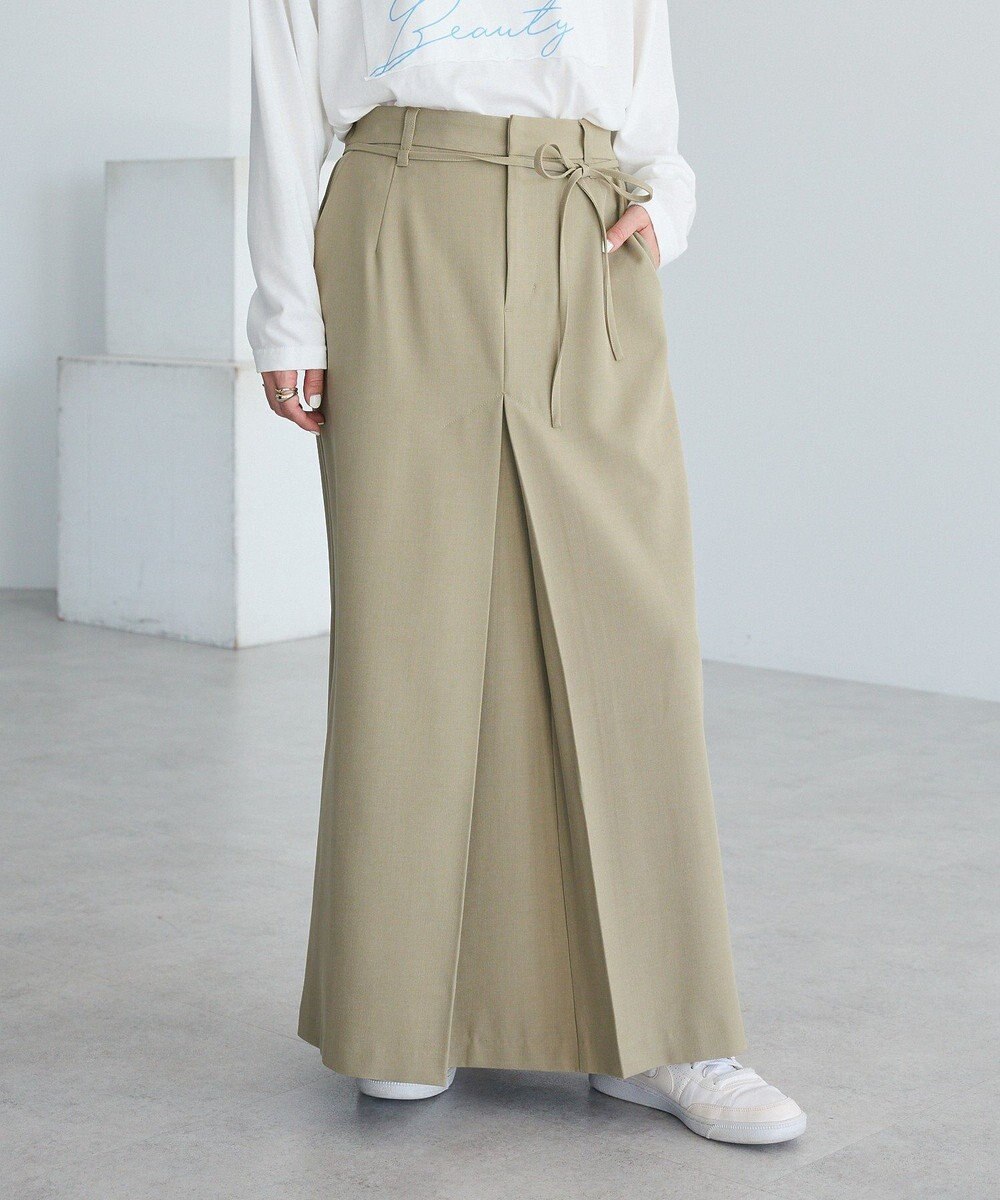 CRAFT STANDARD BOUTIQUE フロントタックロングスカート 