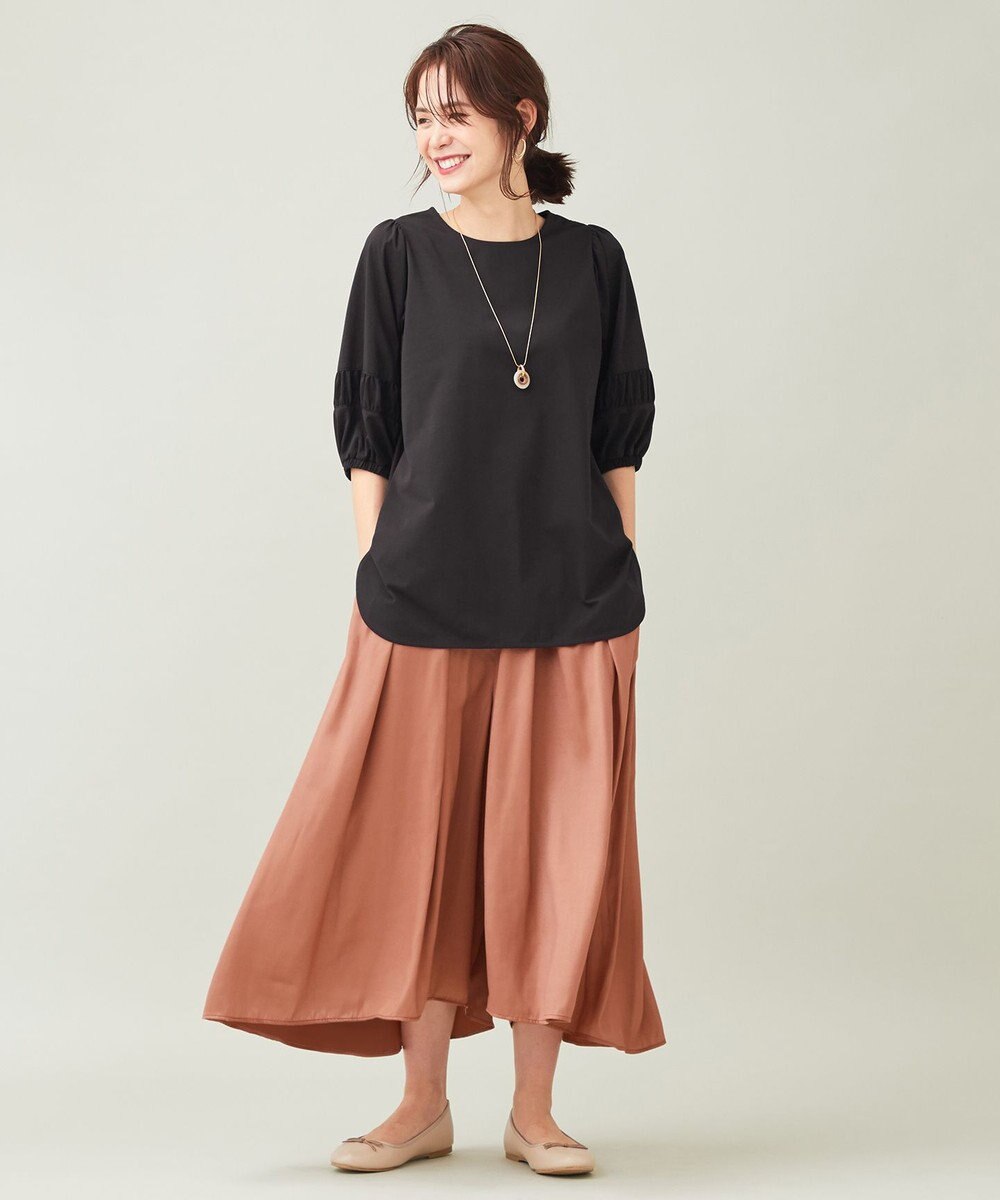 ANY 【ウエストゴム】ダルサテン スカーチョ 