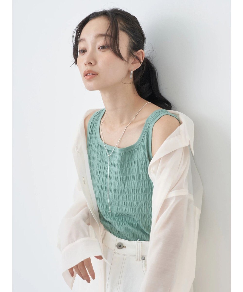 earth music&ecology シャーリングタンクトップ 