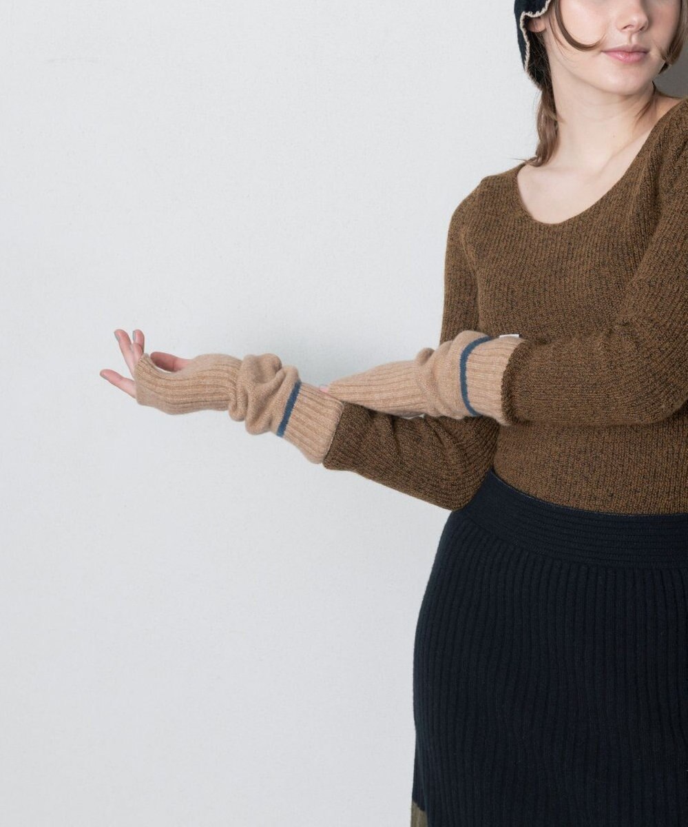 TRICOTE LINE RIB ARM WARMERS／ラインリブアームウォーマー 