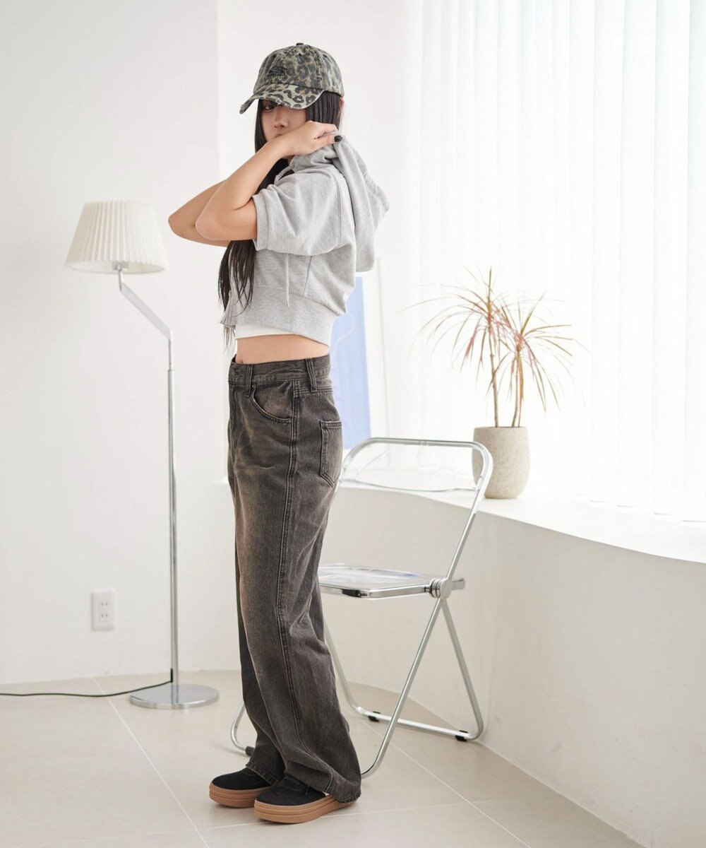 WEGO 半袖ショートパーカー 