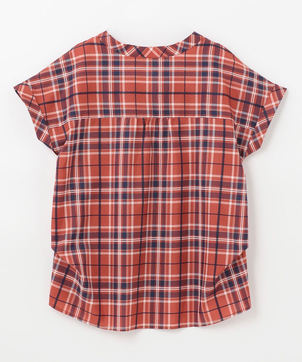 ANY 【洗える】イージーケアチェック ブラウス 