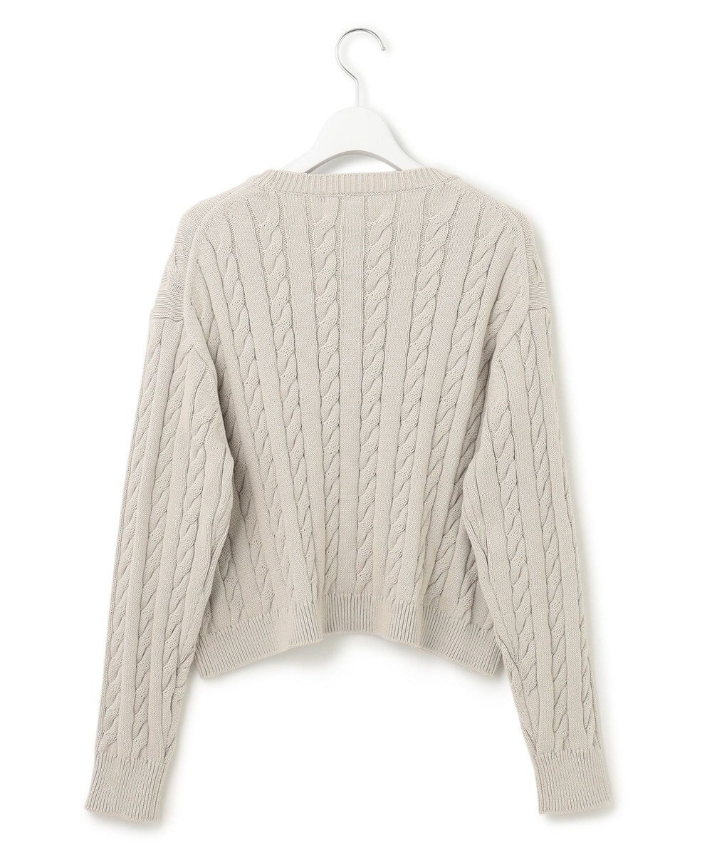 23区 L 【洗える】コンパクトコットンポリエステル ケーブル編み ニット 