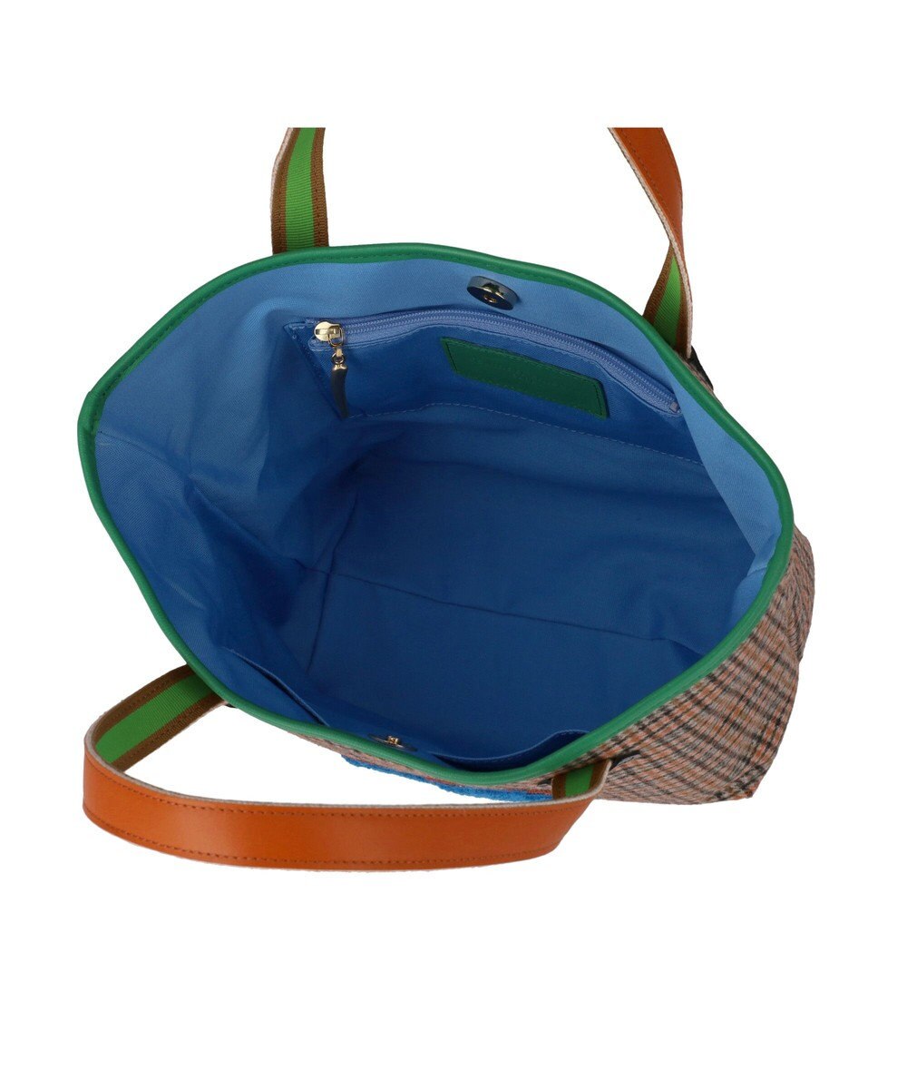 tsumori chisato CARRY ウールチェック ハンドバッグ 