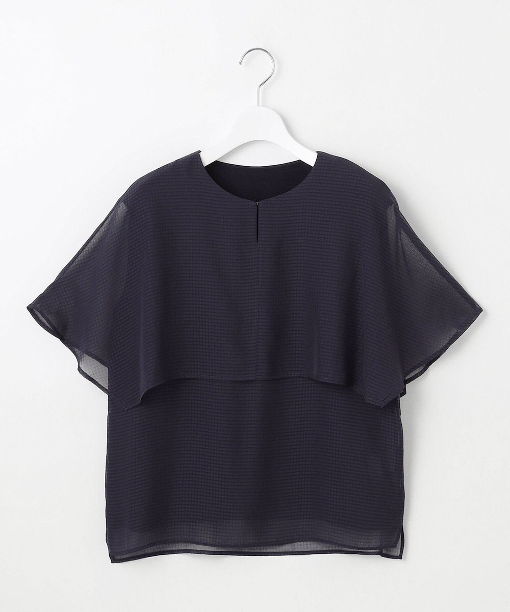 J.PRESS LADIES 【洗える】シアーサッカーチェック カットソー 