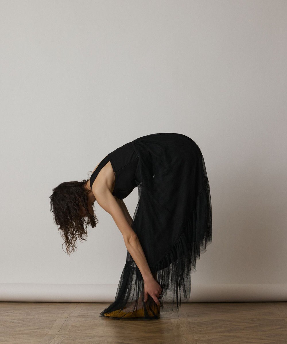 GRACE CONTINENTAL チュールコンビティアードワンピース 