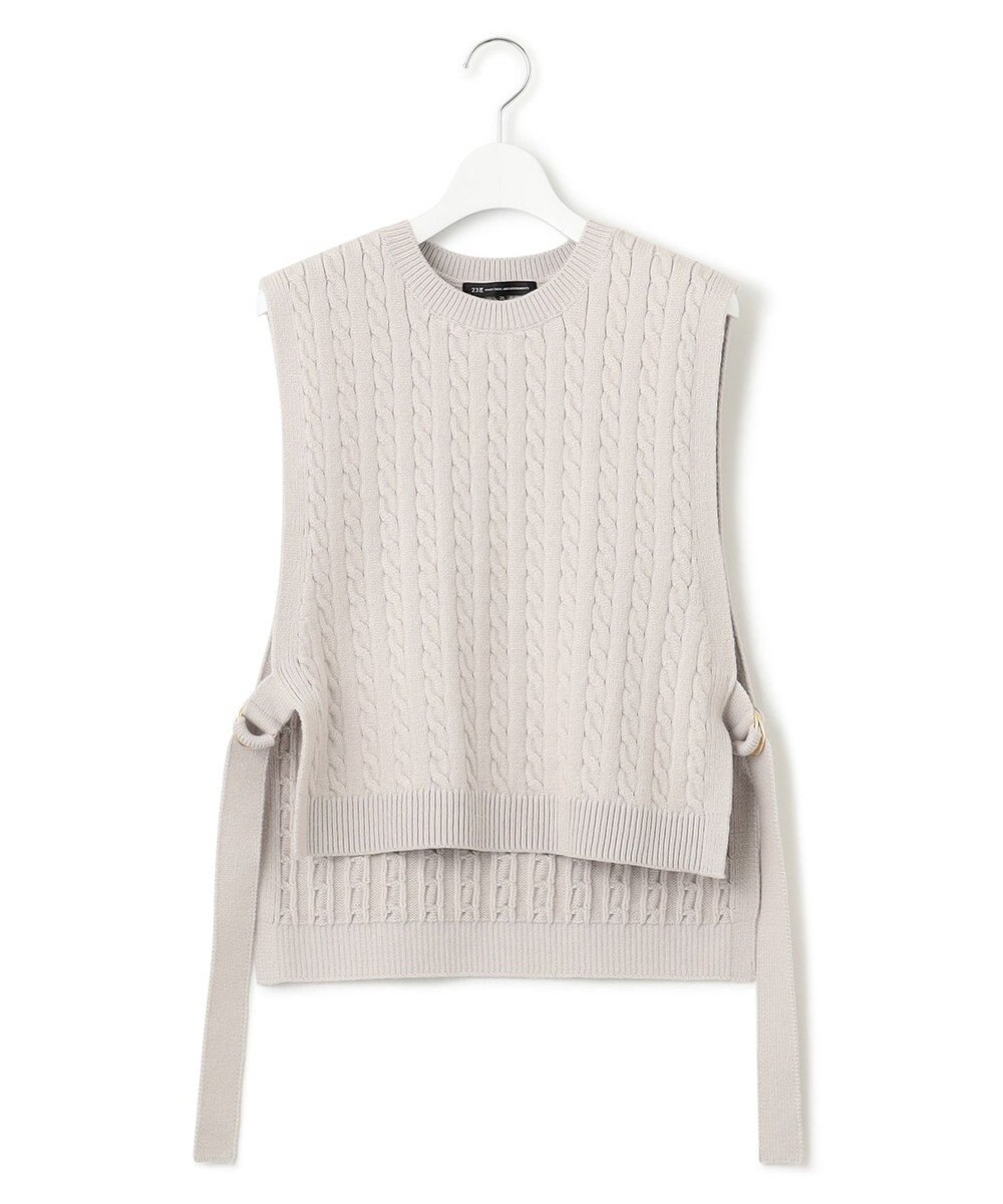 23区 【洗える】コットンリリー ニットベスト 