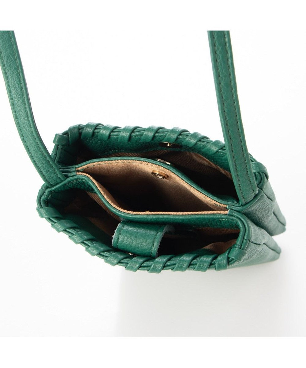 UNBILLION perche 牛革ソフト3層かがりショルダーバッグ 