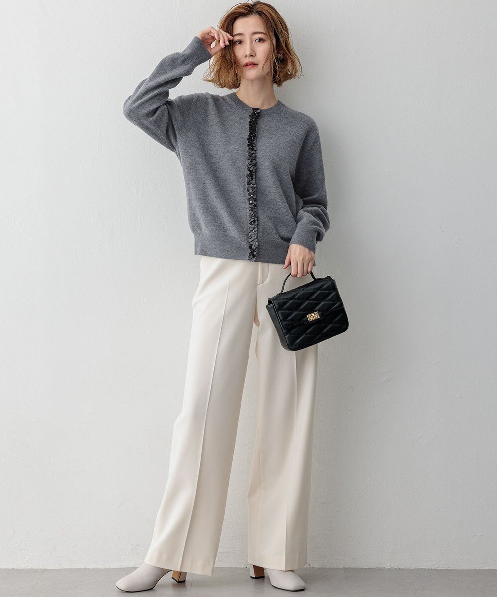 23区 S 【洗える】ウォームストレッチ ワイドパンツ 