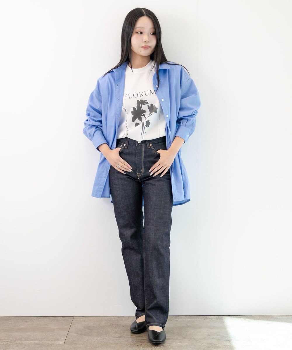 caqu modern straight レギュラーストレートデニムパンツ 