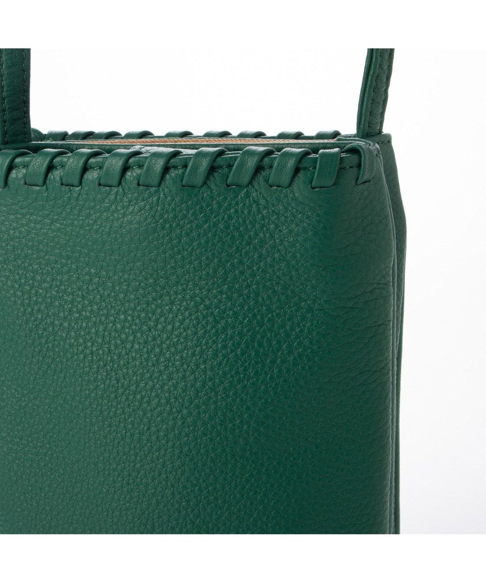 UNBILLION perche 牛革ソフト3層かがりショルダーバッグ 