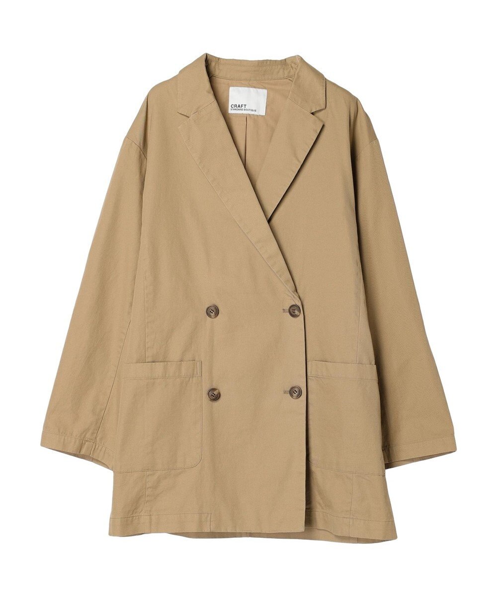 CRAFT STANDARD BOUTIQUE コットンギャバジンＷテーラードジャケット 