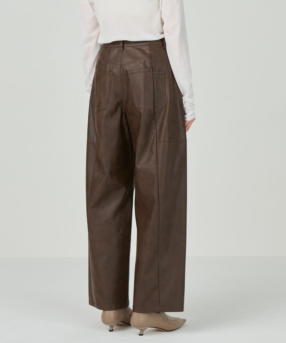 GRACE CONTINENTAL クラッシュレザーエッグパンツ 