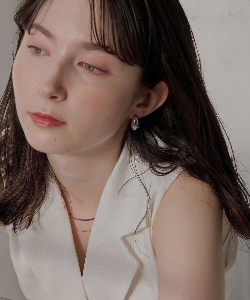 Phoebe 【金属アレルギー対応】プランプフープイヤリング　シルバー/サージカルステンレス 