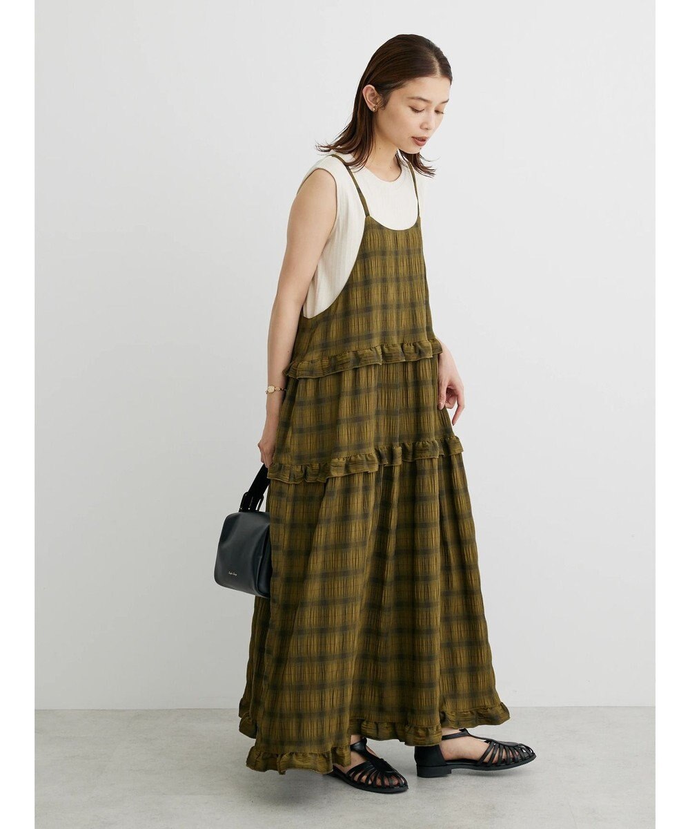 Green Parks ・Ｐｅｔｉｔ　Ｆｌｅｕｒ　フリルティアードキャミワンピ 