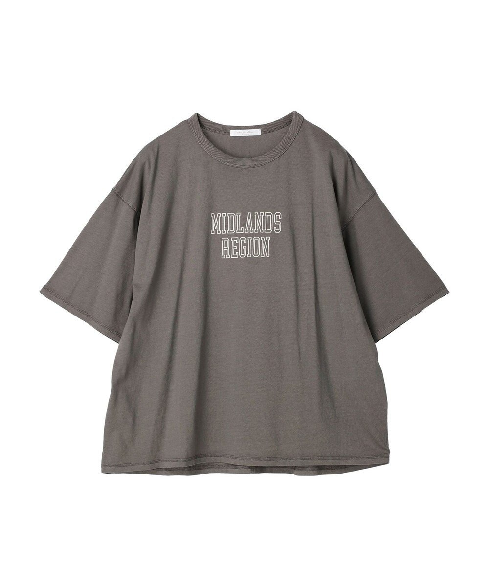 Green Parks ５分袖ピグメントロゴプルオーバー 