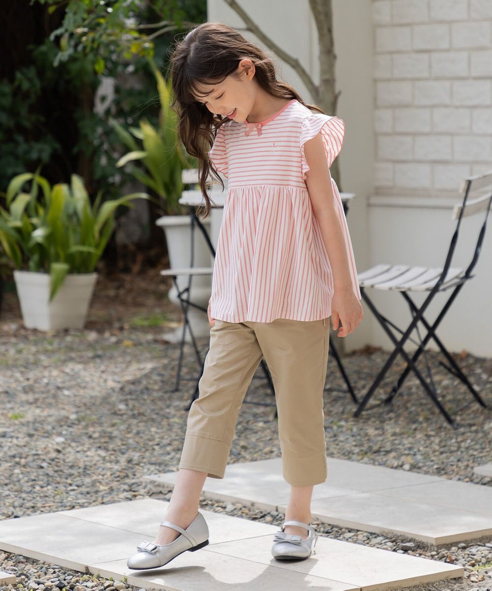 組曲 KIDS 【UVケア】【150-160㎝】マリンボーダー チュニック 