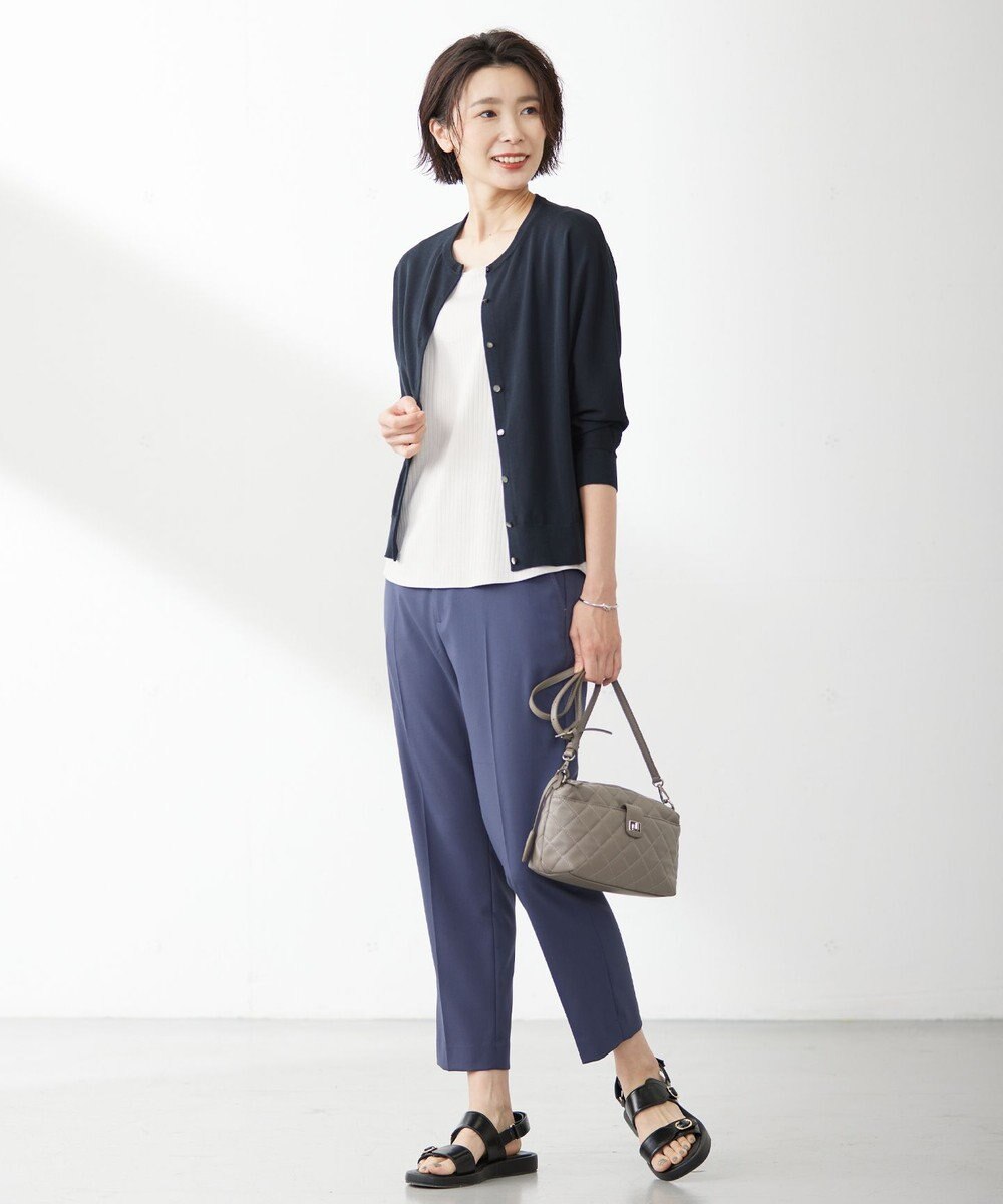J.PRESS LADIES コットンリブ ノースリーブ カットソー 