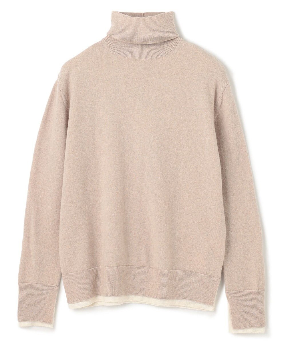 BEIGE， 【洗える】POMPE / ウールカシミヤタートルネックニット 