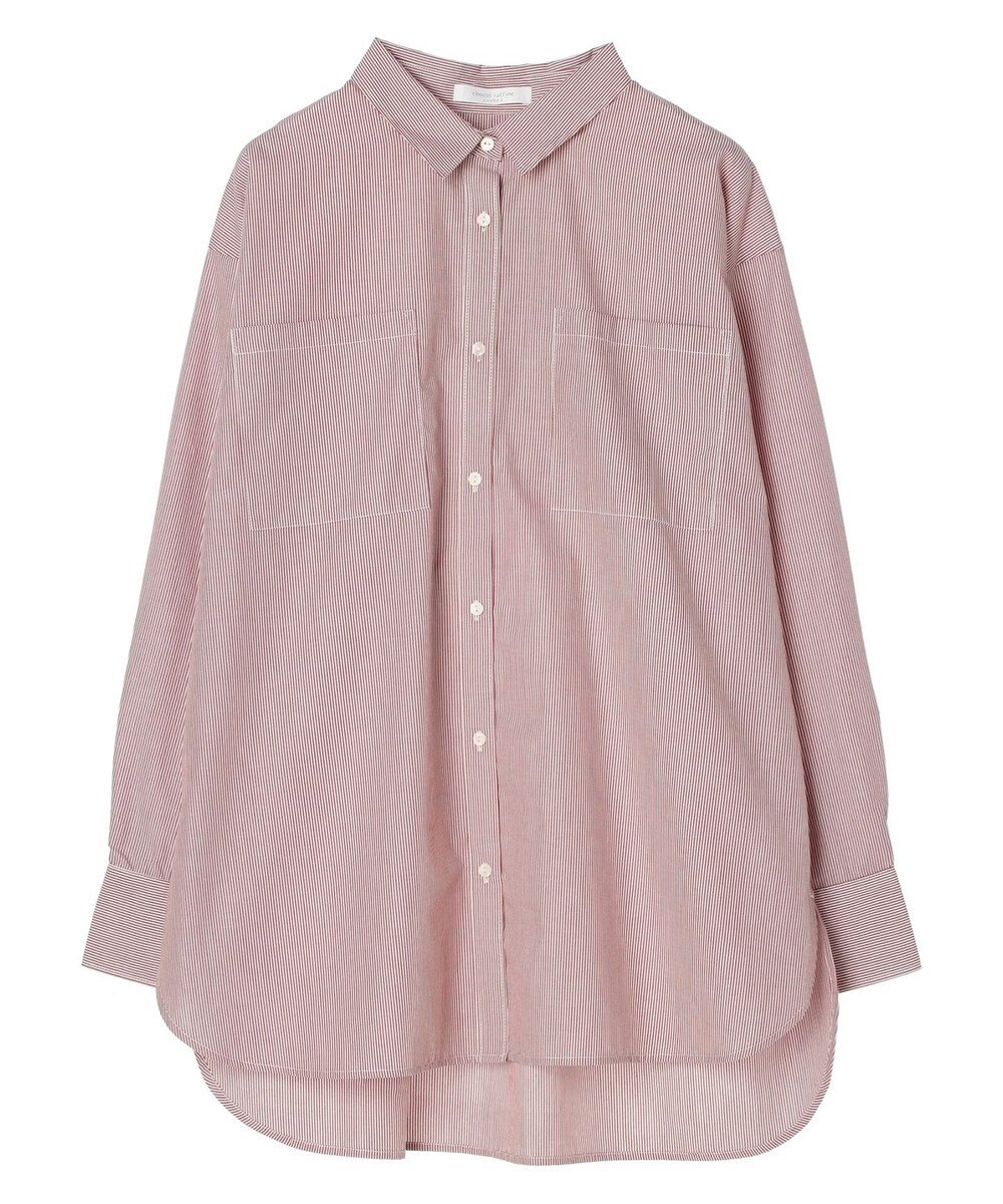 Green Parks 胸元ポケットイージーケアストライプシャツ 