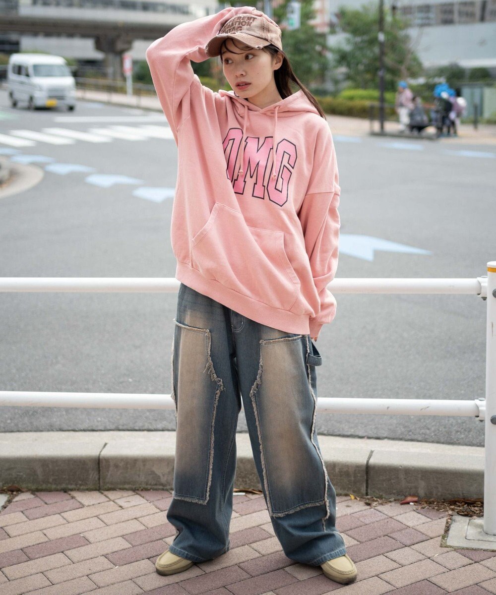 WEGO 【ユニセックス着用ITEM】ピグメントOMGプルパーカー 