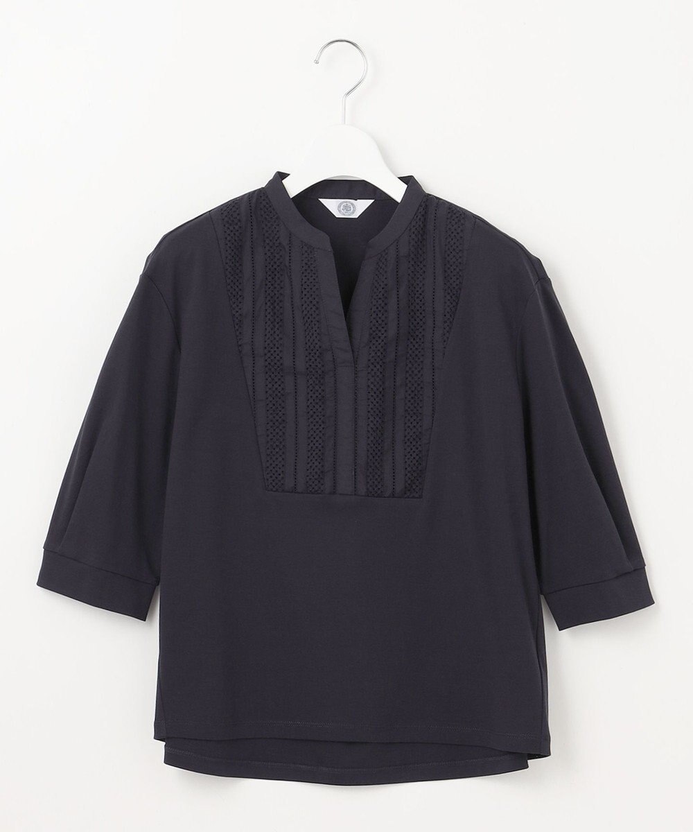 J.PRESS LADIES L スムースジャージー バンドカラー カットソー 