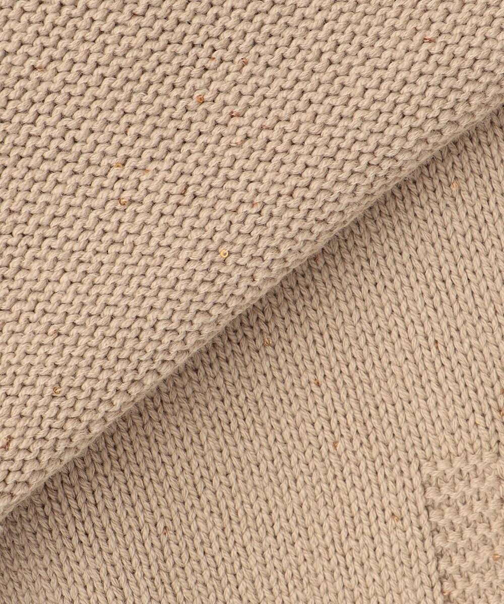 自由区 【洗える】スパングルミドルゲージ ニット 