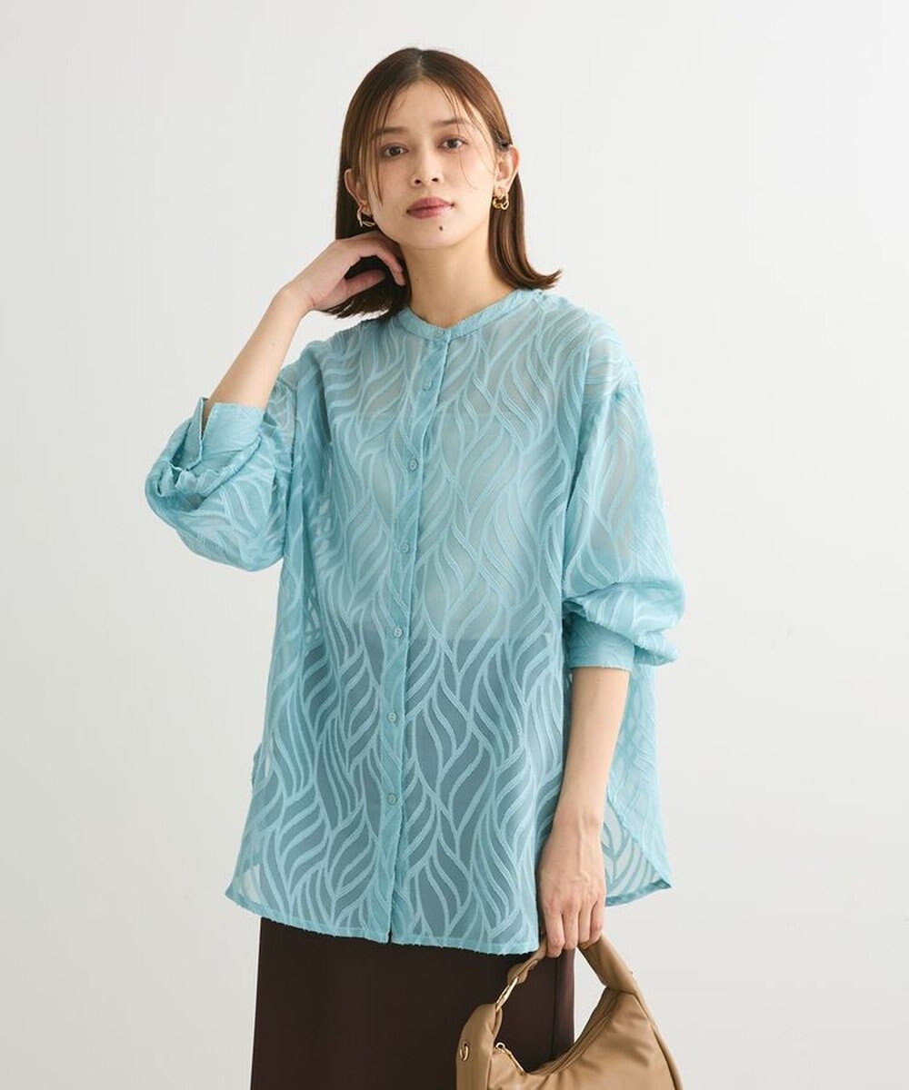 Green Parks ２ＷＡＹ　リーフジャガードシアーシャツ 