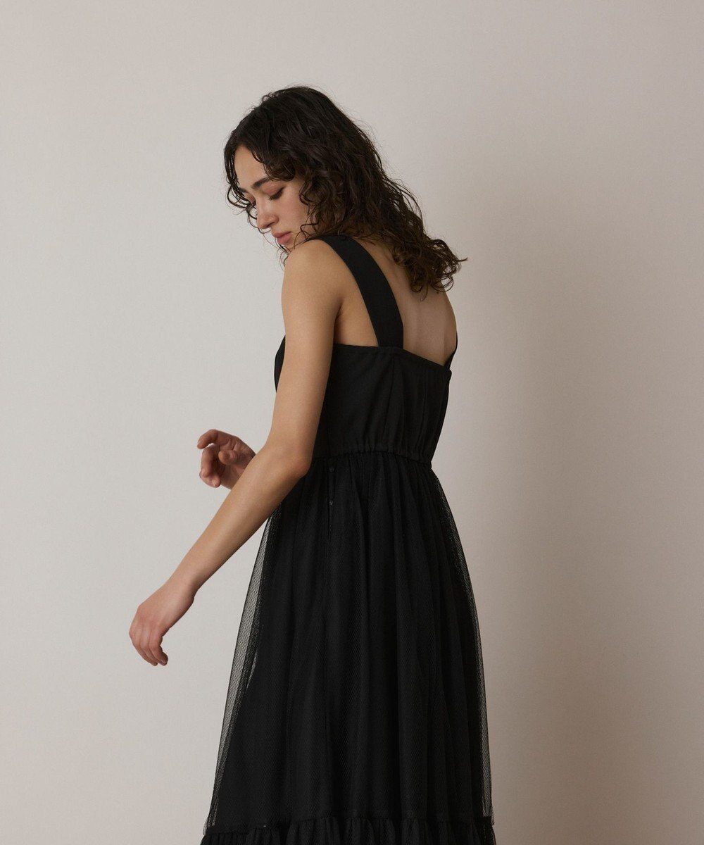 GRACE CONTINENTAL チュールコンビティアードワンピース 