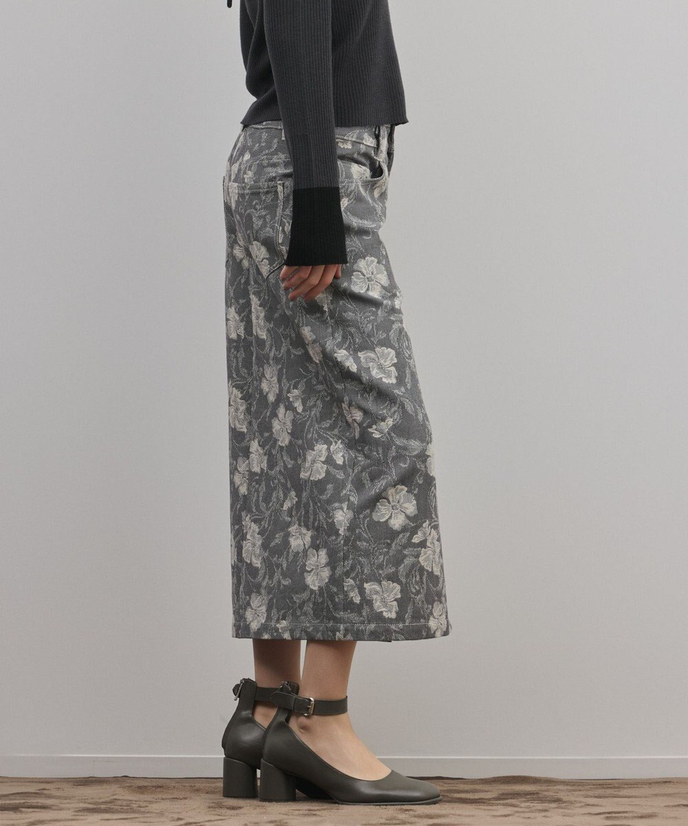 GRACE CONTINENTAL ボタニカルジャガードスカート 
