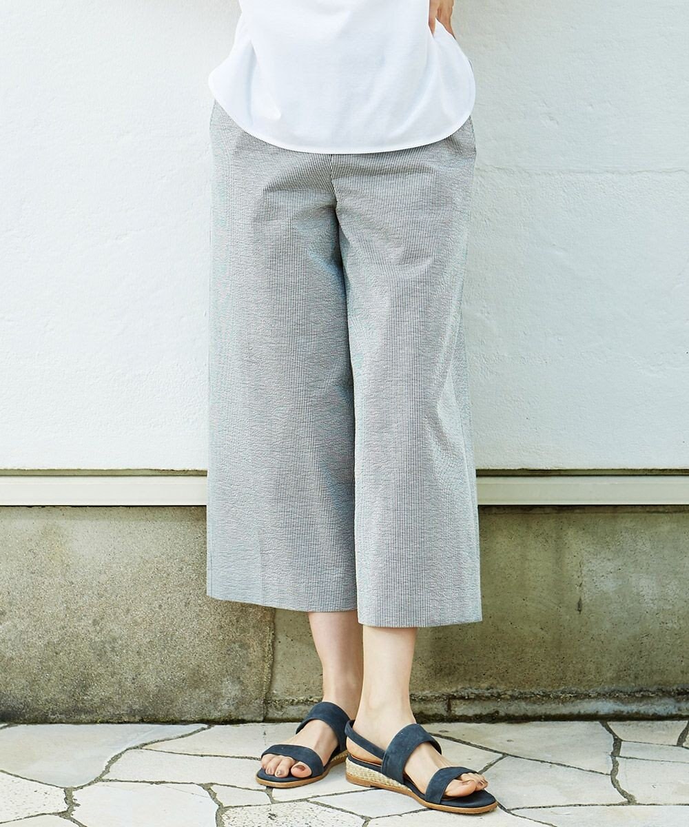 洗える コットンリネンストライプジャージ ワイドパンツ J Press Ladies ファッション通販 公式通販 オンワード クローゼット