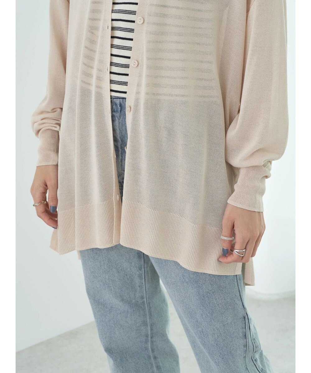 earth music&ecology 接触冷感Ｖネックカーディガン 