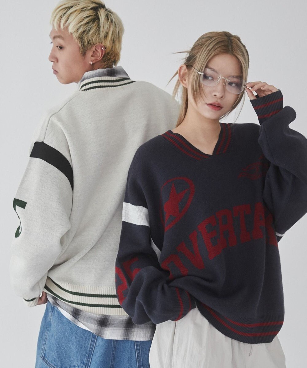 WEGO 【ユニセックス着用ITEM】ラインリブゲームロゴプルオーバー 