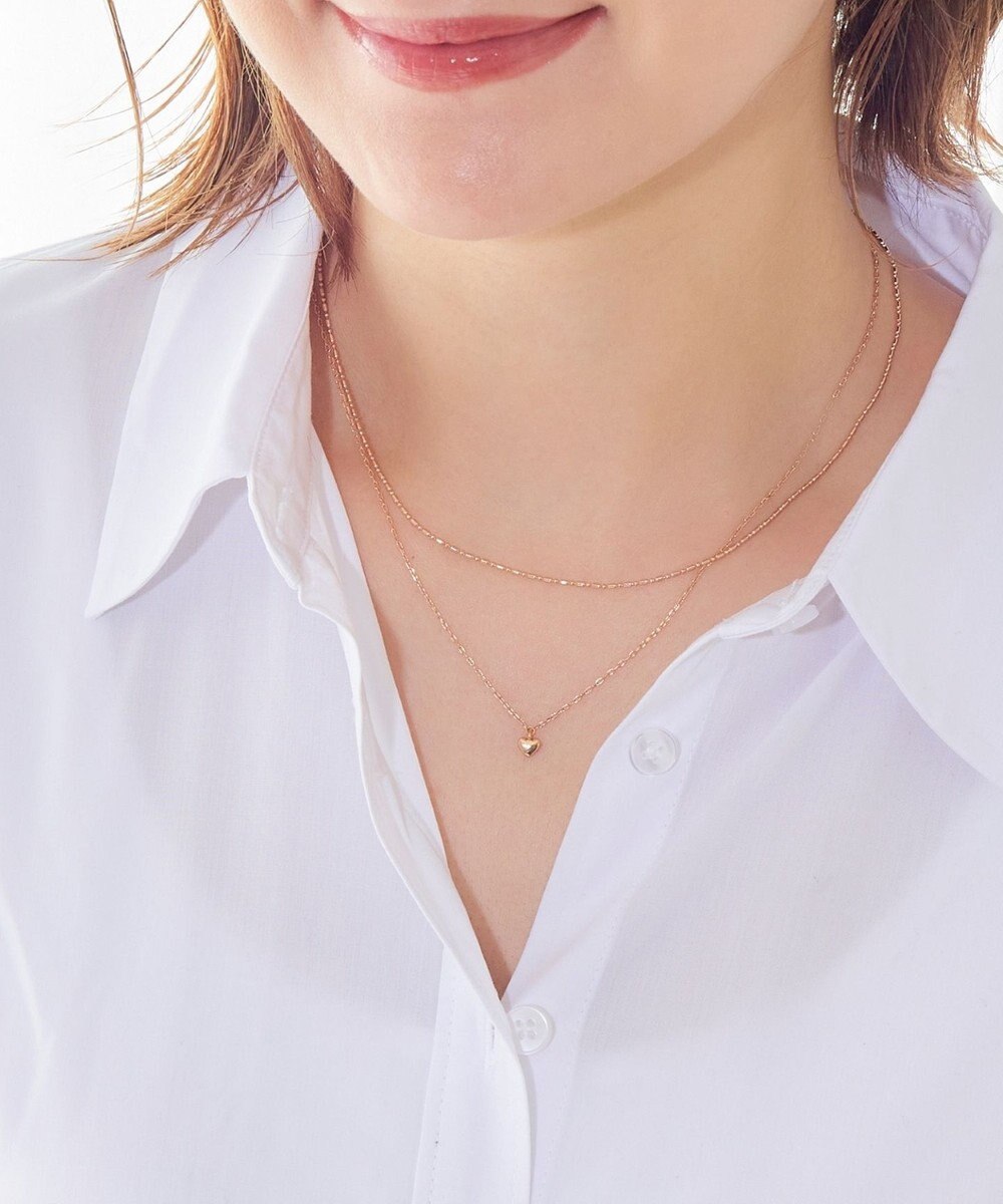 Phoebe 【金属アレルギー対応】2setスウィートハートネックレス　シャンパンゴールド 