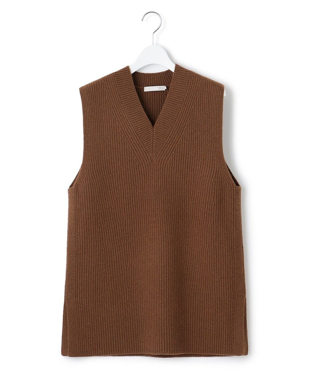 ICB 【洗える】ソフトカシミヤミックス ニットベスト 