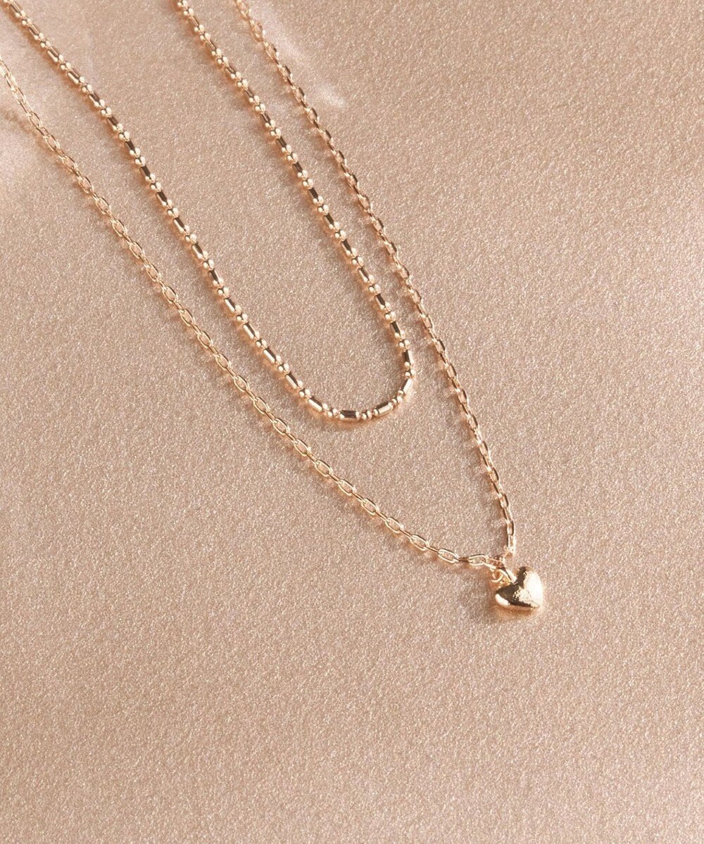Phoebe 【金属アレルギー対応】2setスウィートハートネックレス　シャンパンゴールド 