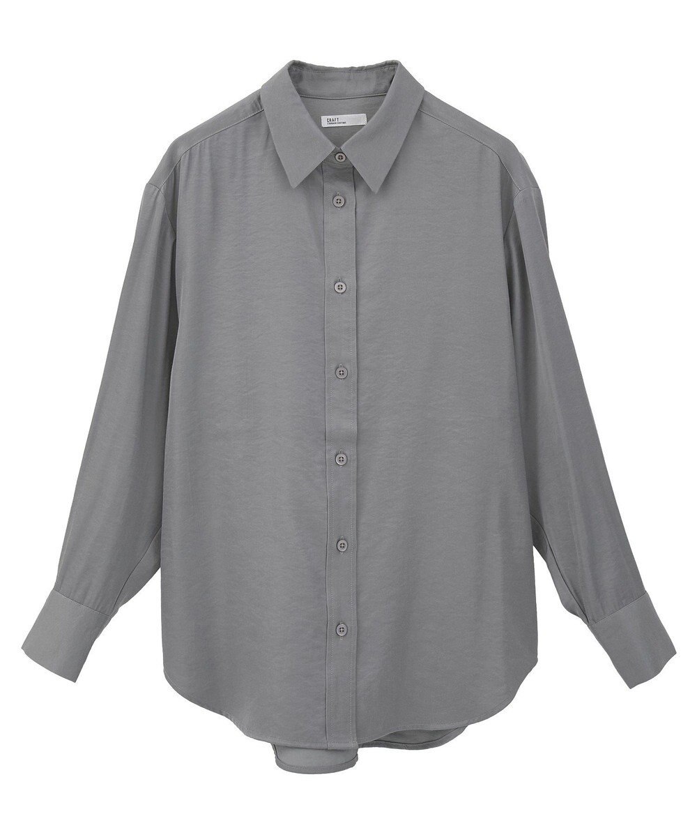 CRAFT STANDARD BOUTIQUE オーバーサイズサテンシャツ 