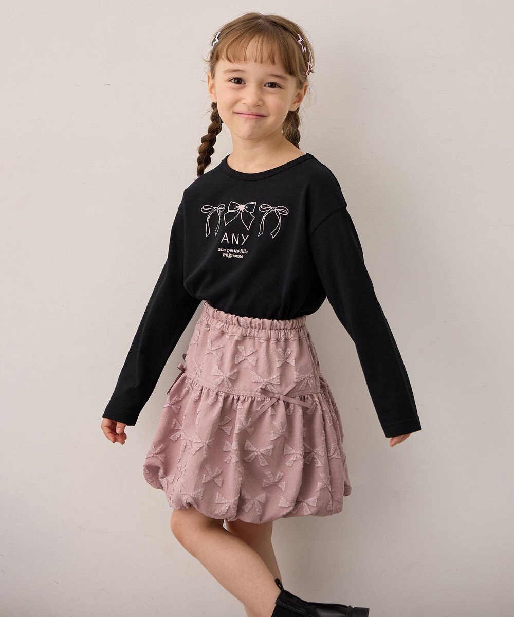 ANY KIDS 【Good Price】 ANY刺繍 長袖Tシャツ 