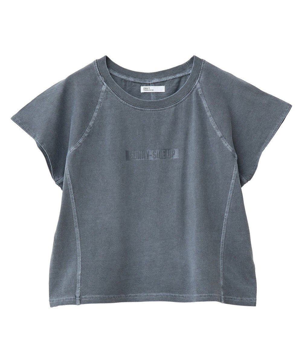 CRAFT STANDARD BOUTIQUE ヴィンテージ加工ロゴプリントノースリーブＰＯ 