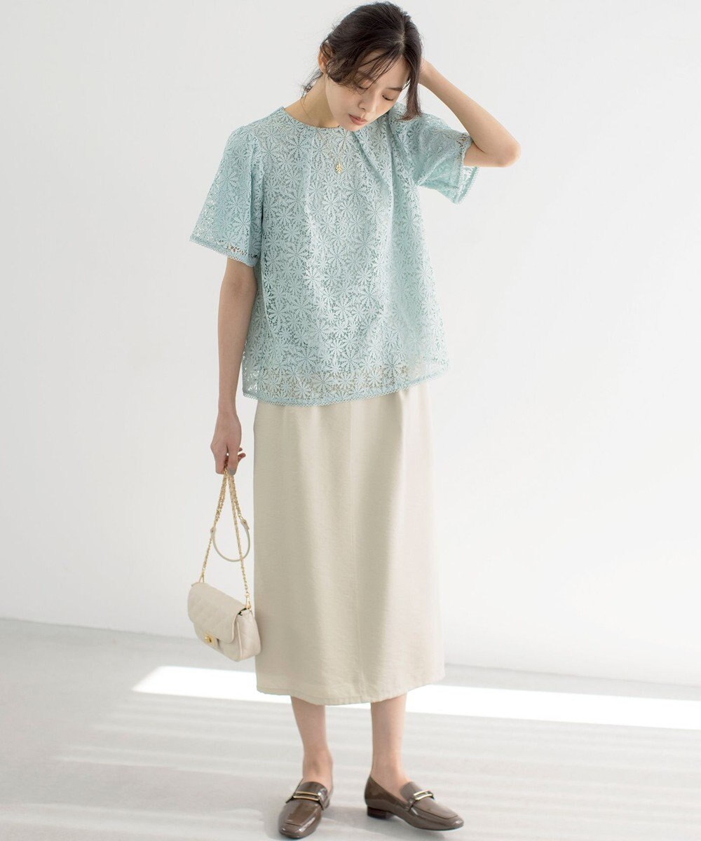 組曲 フラワーレース ブラウス 