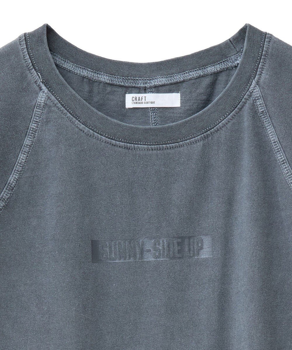 CRAFT STANDARD BOUTIQUE ヴィンテージ加工ロゴプリントノースリーブＰＯ 