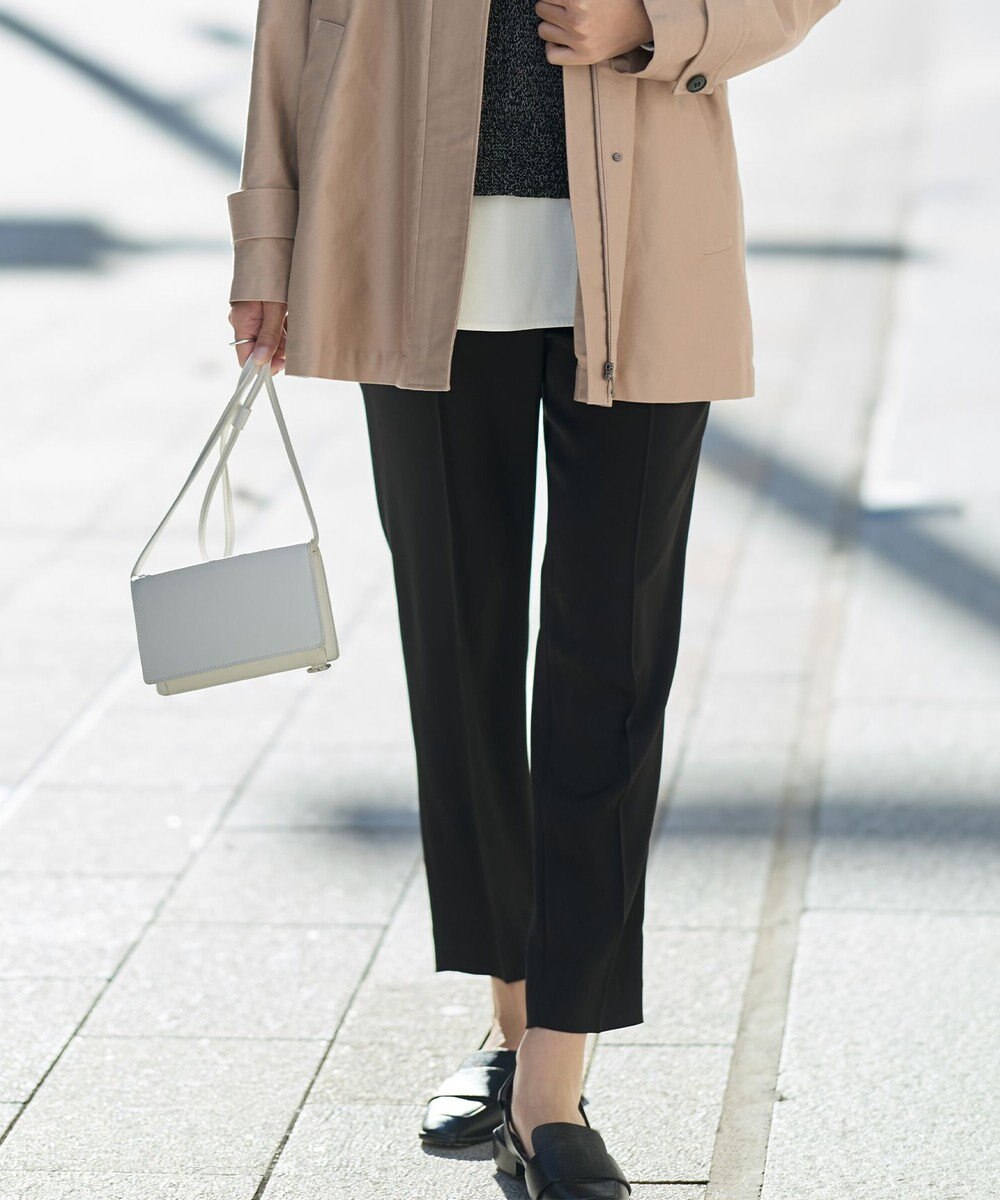 ICB アセテートダブルサテン スティックパンツ 