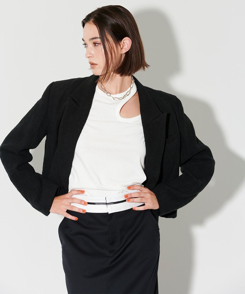 BEIGE， 【WEB限定】PROTAGONISTA / カットアウトTシャツ 