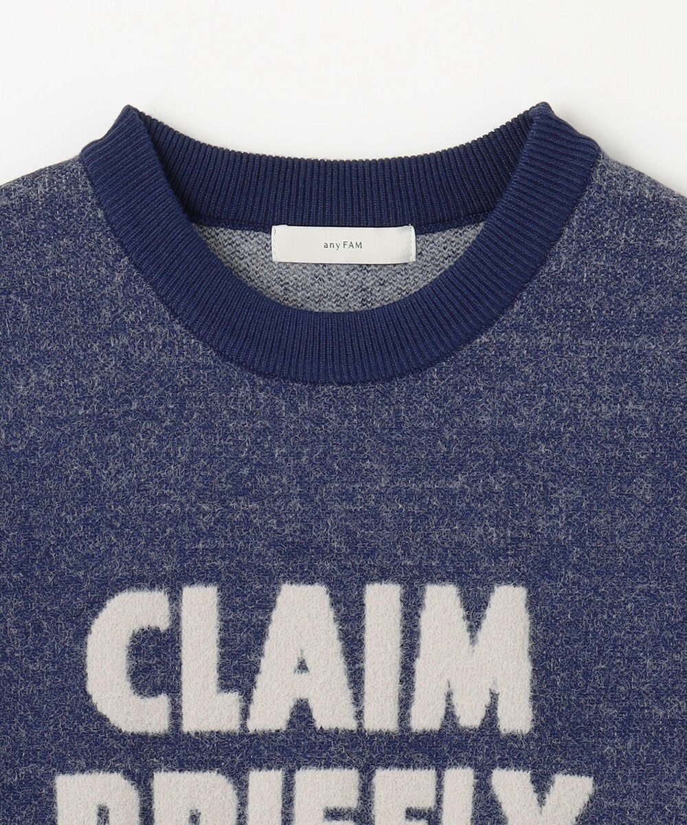 ANY L スウェットライクフェザーロゴニット 