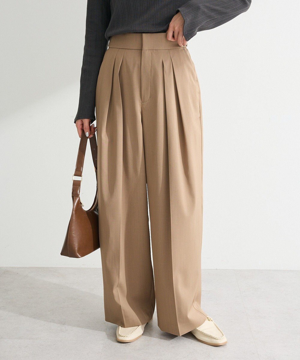 Green Parks タックワイドパンツ 