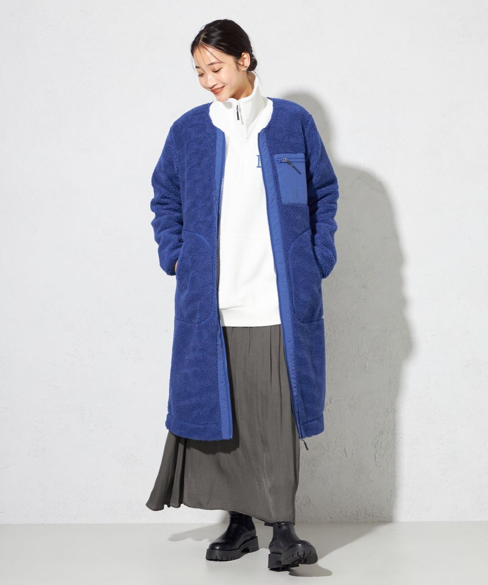 SHARE PARK LADIES 【LADIES】ボアフリースロングカーディガン 